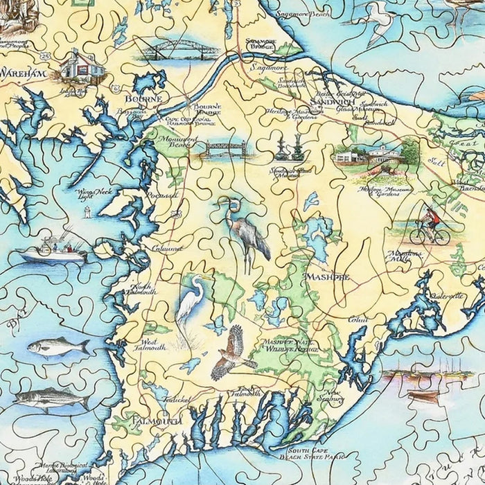 Cape Cod Xplorer Map Wooden Puzzle