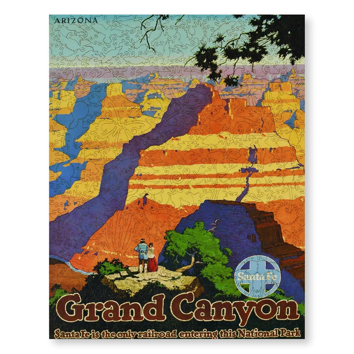 Grand Canyon Santa Fe Railroad Wooden Puzzle
