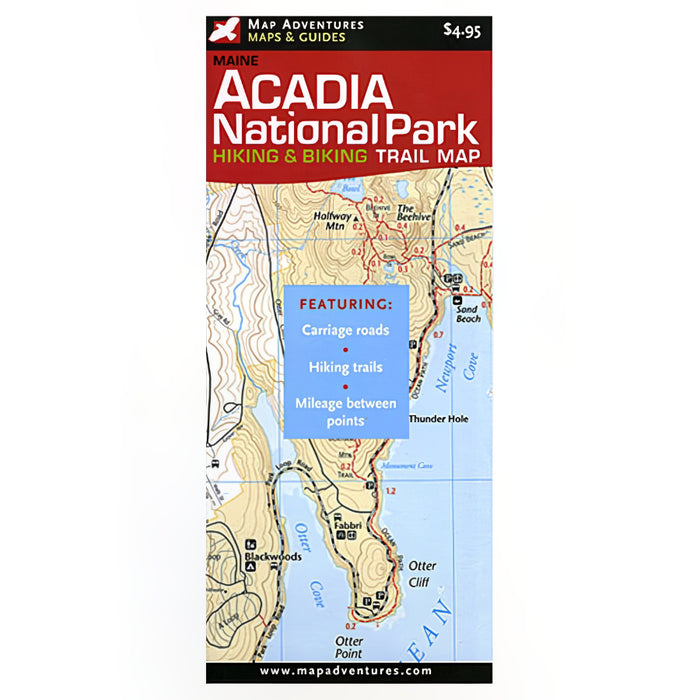 Acadia National Park Hiking & Biking Trail Map