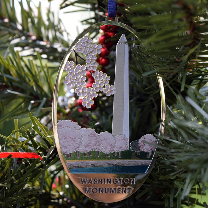 Washington Monument Cherry Blossom Ornament