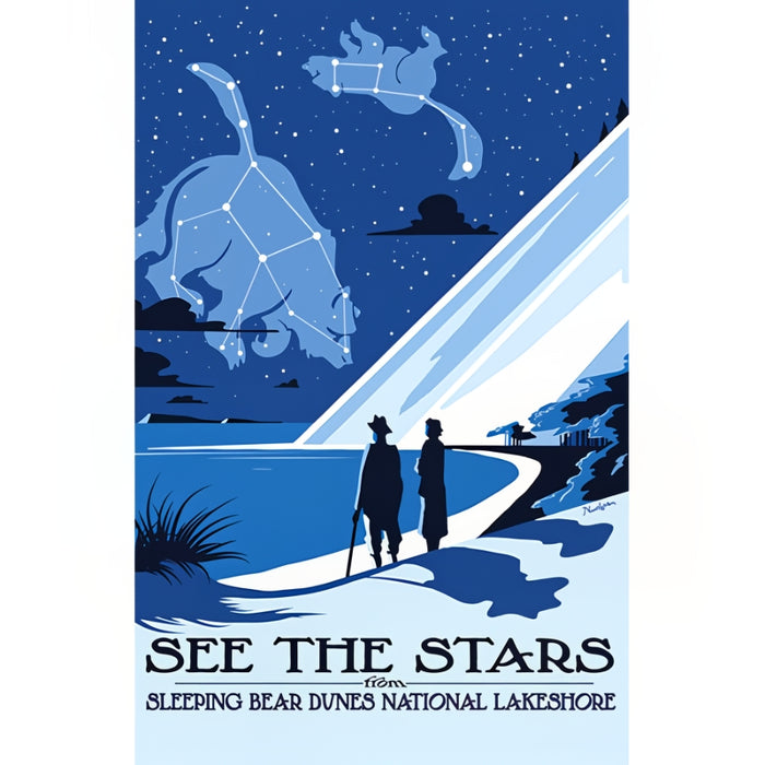 See the Stars from Sleeping Bear Dunes Poster