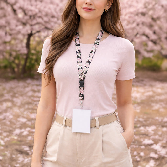 Cherry Blossom Varieties Lanyard