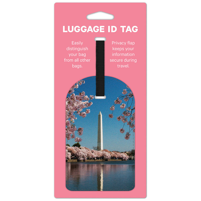 Washington Monument - Cherry Blossoms Luggage ID Tag