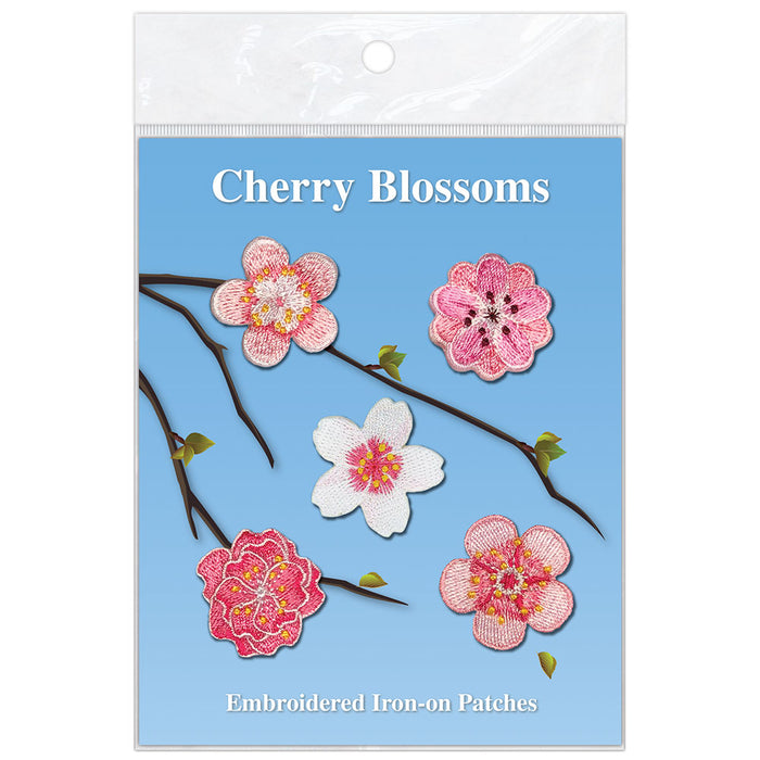 Cherry Blossoms Embroidered Patches