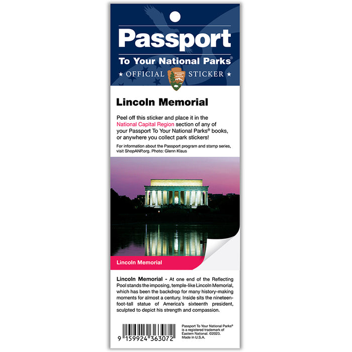 Lincoln Memorial Passport Sticker