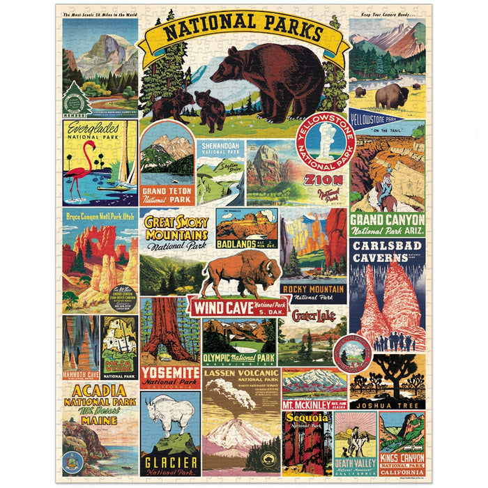 Vintage National Parks Posters Puzzle