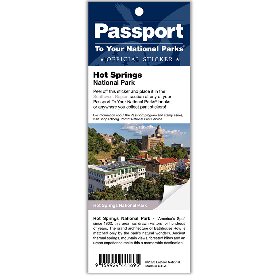 Hot Springs NP Passport Sticker — America's National Parks