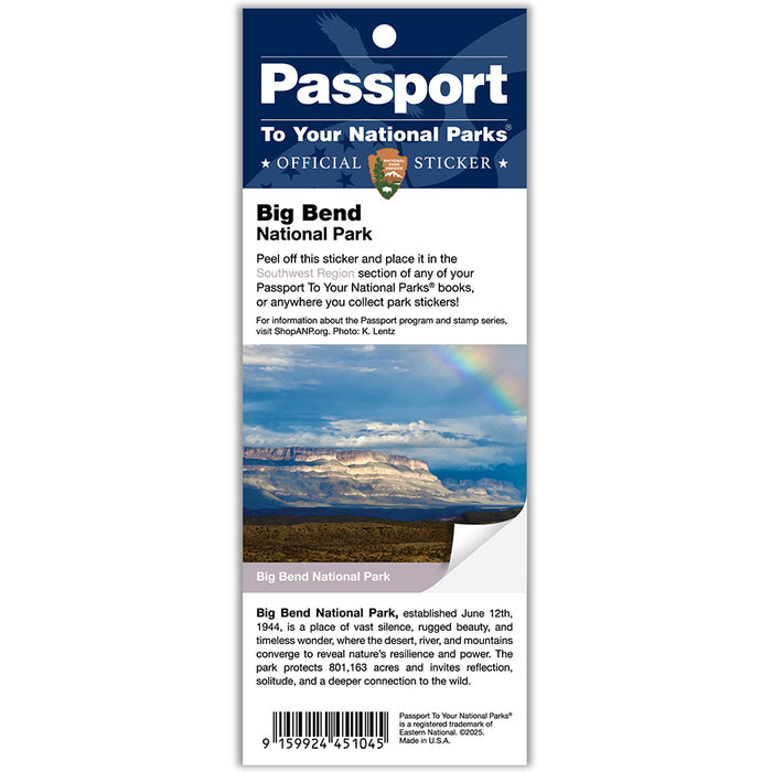 Big Bend NP Passport Sticker