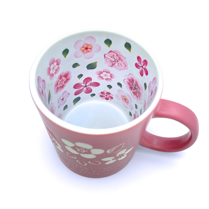 Cherry Blossoms Etched Mug