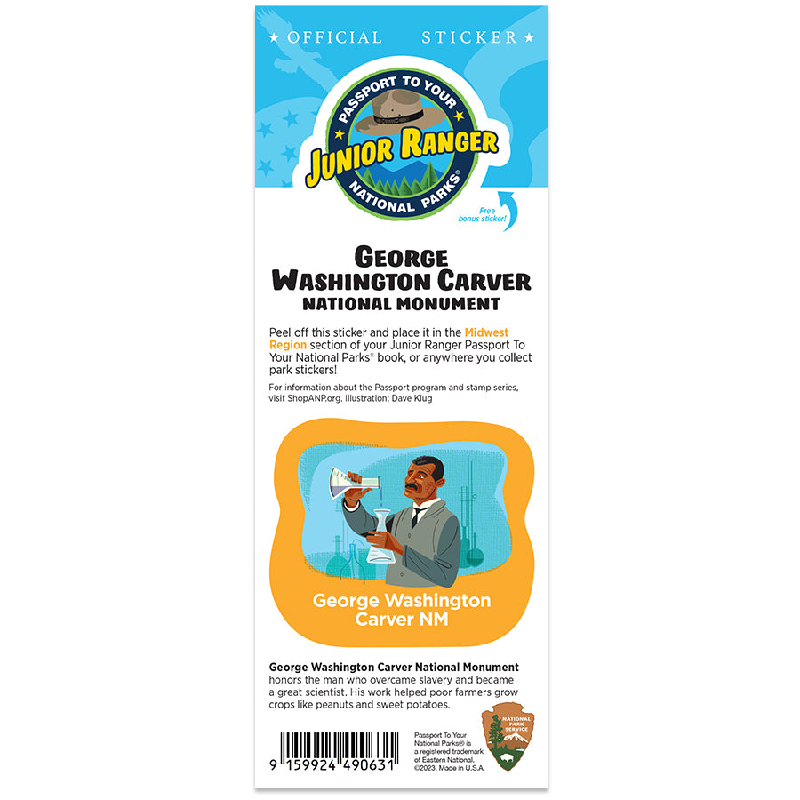 George Washington Carver NM Passport Junior Ranger Single Sticker ...