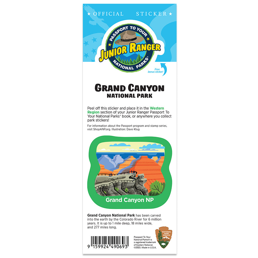 Grand Canyon NP Passport Junior Ranger Single Sticker — America's ...