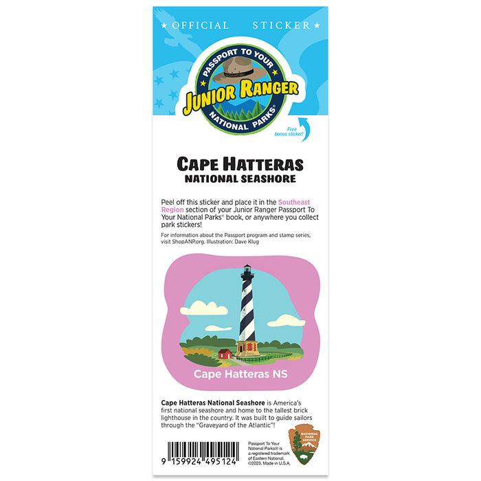 Cape Hatteras NS Passport Junior Ranger Single Sticker