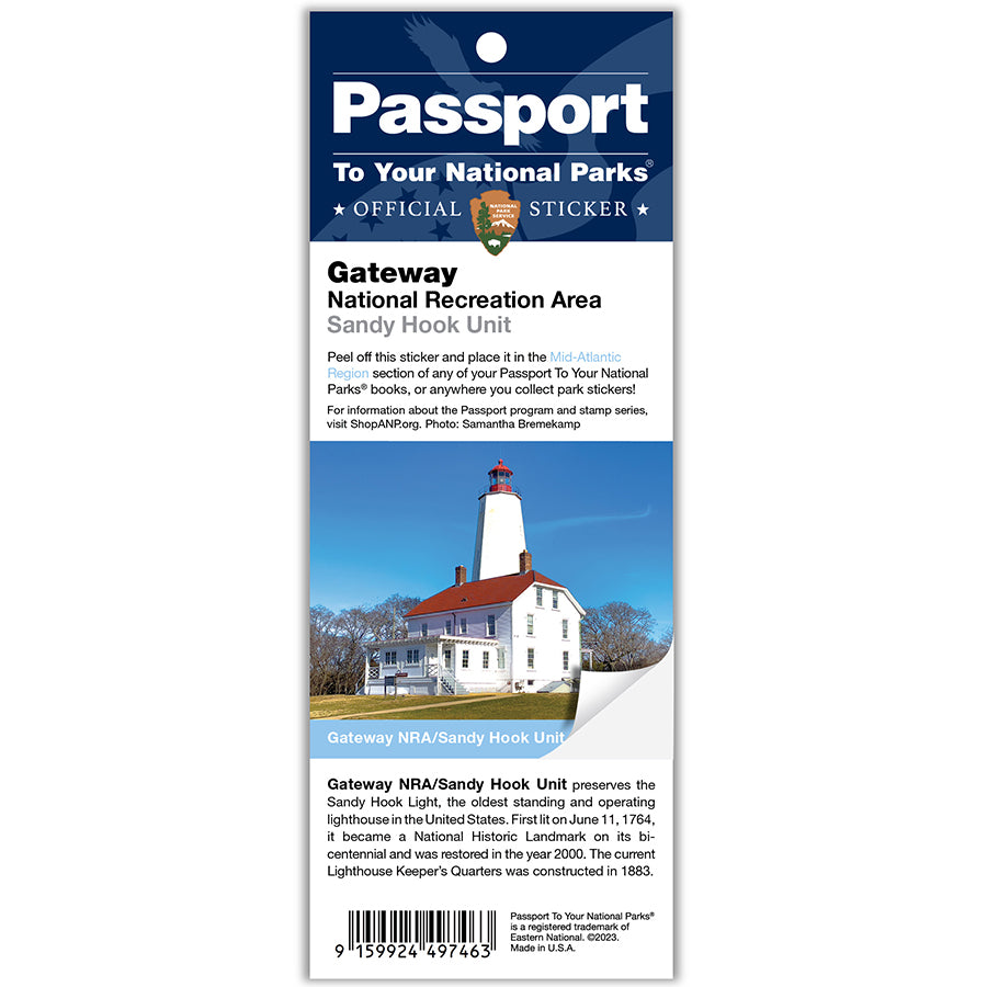 Gatewa Sticker Gateway NRA Sandy Hook Unit Passport Sticker — America's National Parks