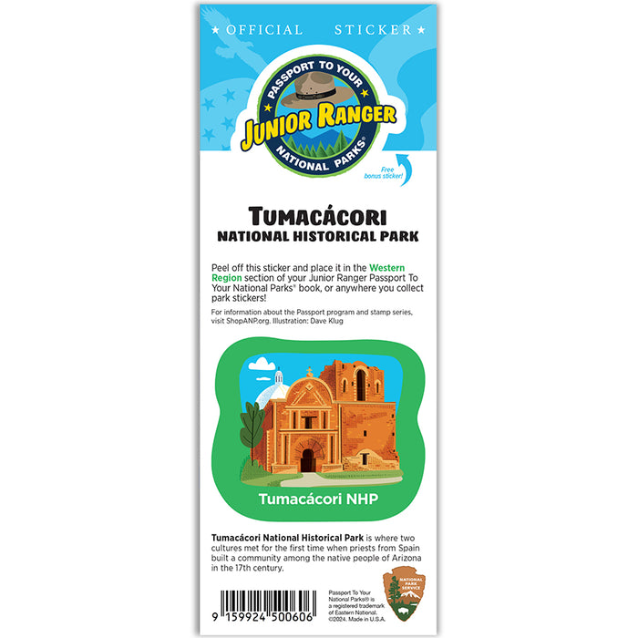 Tumacácori NHP Passport Junior Ranger Single Sticker