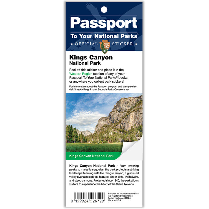 Kings Canyon NP Passport Sticker