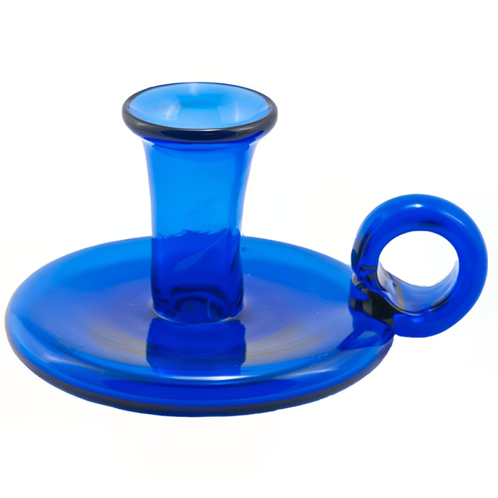 Cobalt Glass Candlestick Holder