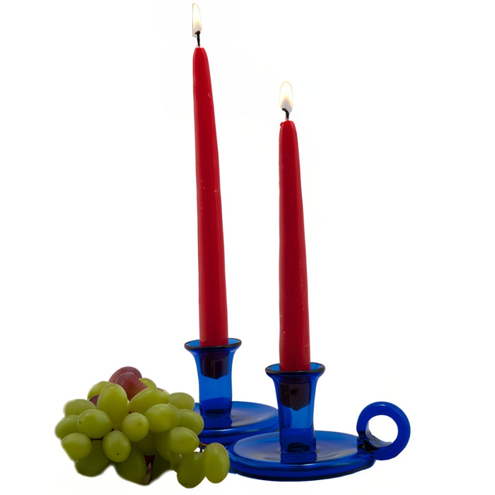 Cobalt Glass Candlestick Holder