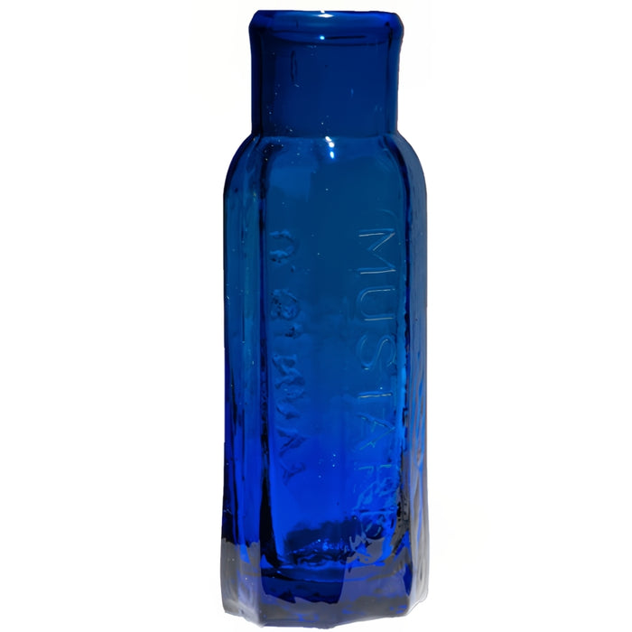 Cobalt Mustard Bottle