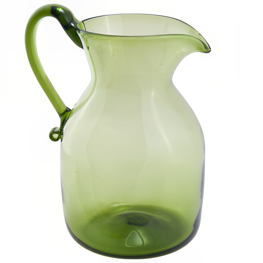 Green Glass Pitcher
