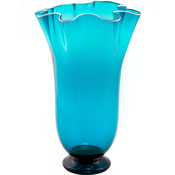 Teal Wave Vase