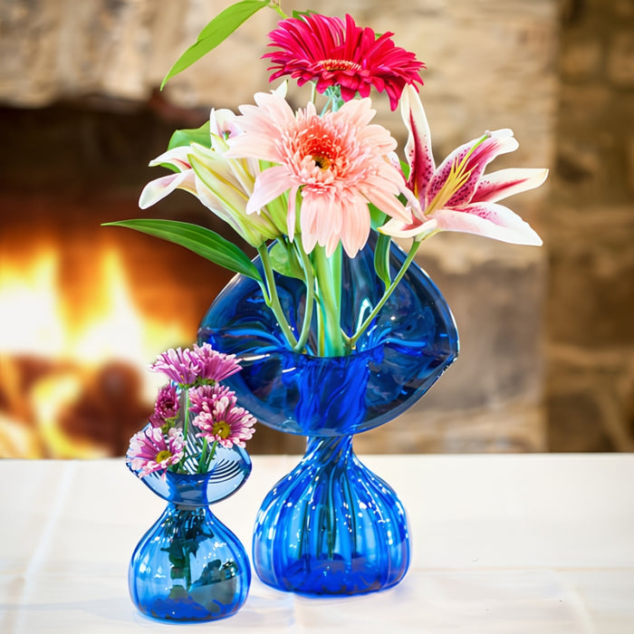 Handblown Mini Jack-in-Pulpit Vase (Cobalt)